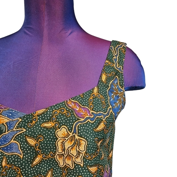 White Rice Bali Jewel Tone Button Wrap Crop Top Size Large Women's‎ - Picture 2 of 8